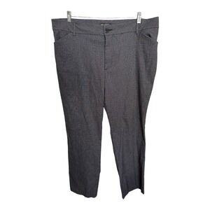 Lee Gray Plaid Relaxed Fit Mid Rise Womens Trousers Size 18 Medium Office Casual